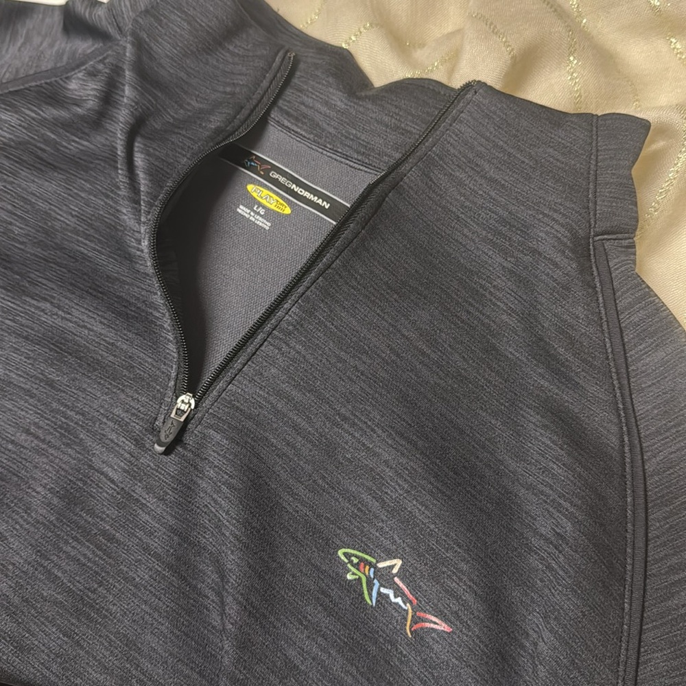 Gray Zip Pullover - Picture 3 of 4